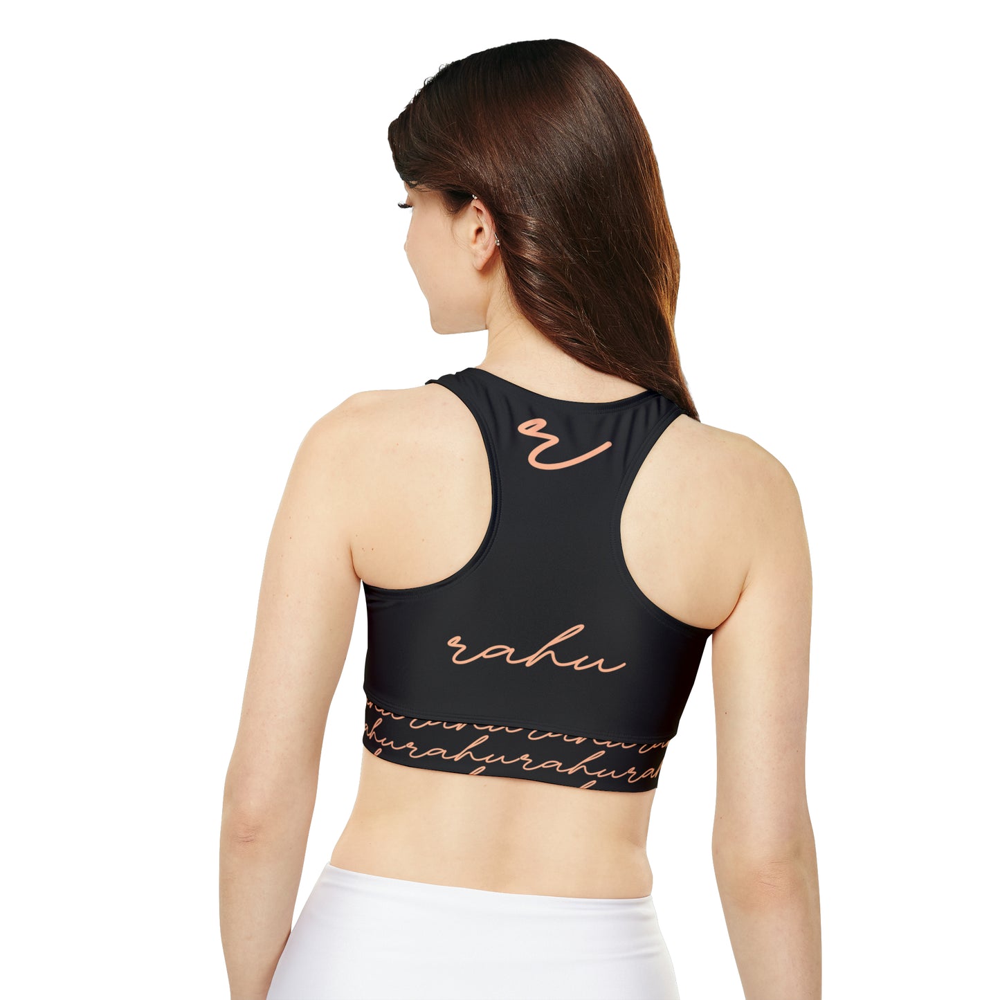 Rahu Fully Lined, Black Padded Sports Bra