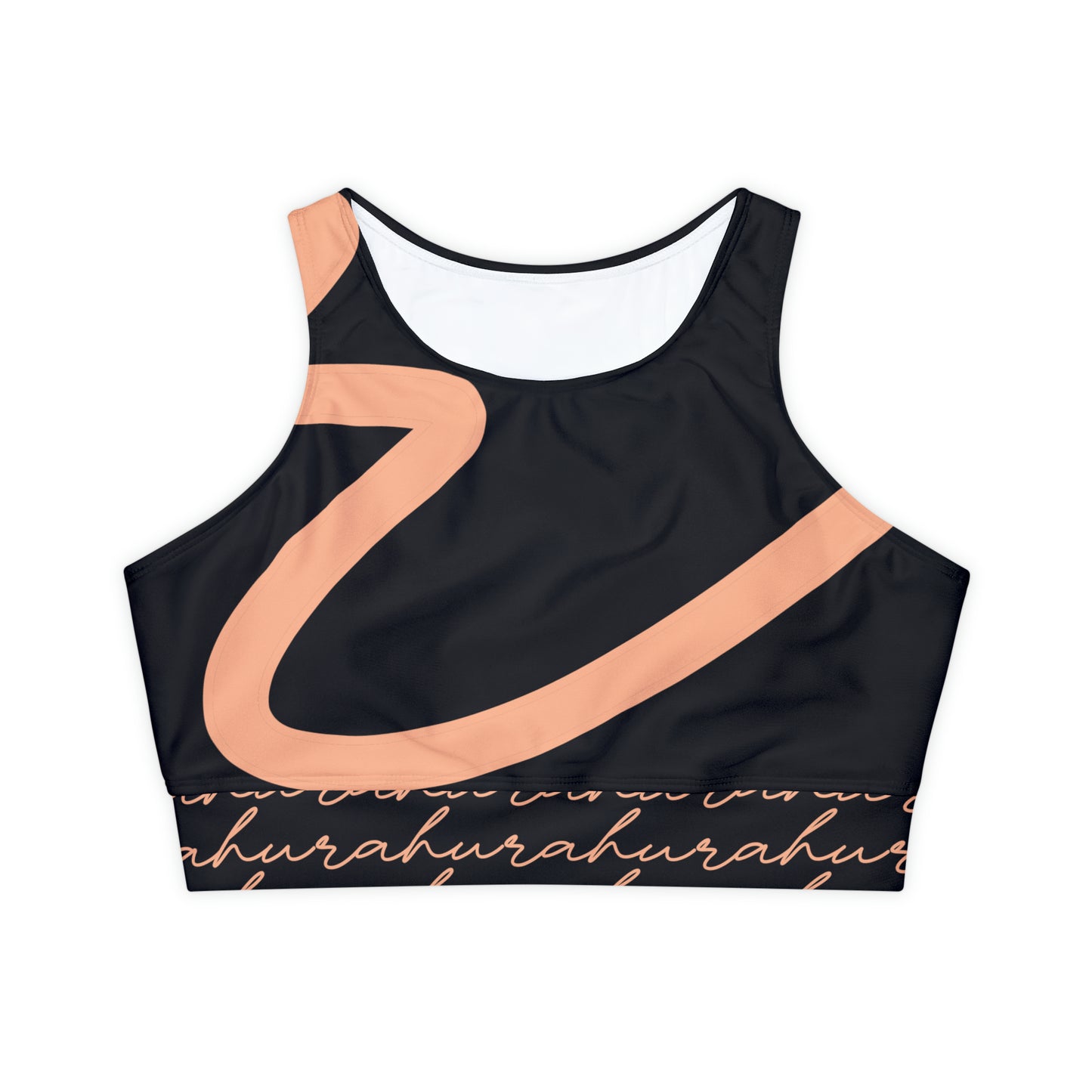Rahu Fully Lined, Black Padded Sports Bra